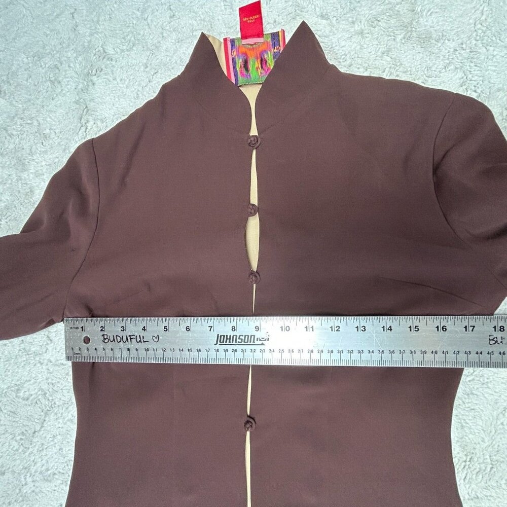 Shanghai Tang Womens Mandarin Collar Button Down … - image 5